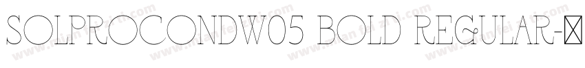 SolProCondW05 Bold Regular字体转换